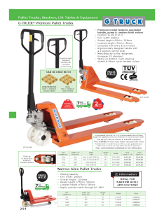 Pallet Trucks Stackers Lift Tables And Equipment